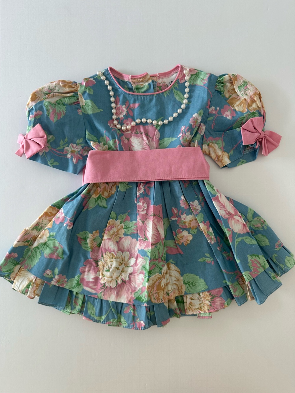 Vintage Jo Lene Toddler Girls Dress 2T Made In The USA